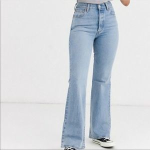 Levis ribcage tango flare jeans